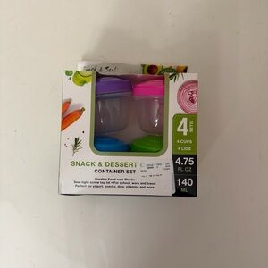 Vibrant Snack & Dessert Container Set with Colorful Lids